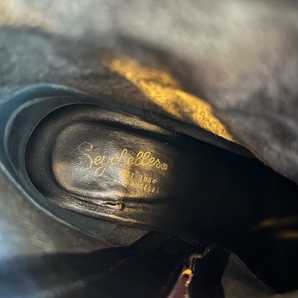 Seychelles Dark Brown Croc-Embossed Ankle Boots - Picture 7 of 7